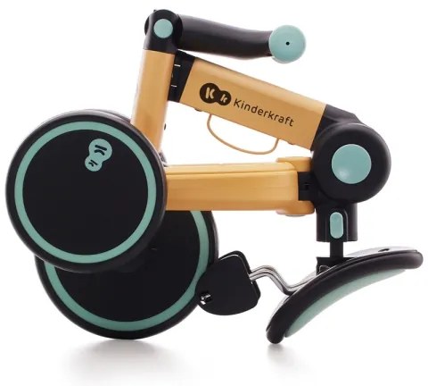KINDERKRAFT - Gyermek tolós bicikli 3in1 4TRIKE sárga/menta