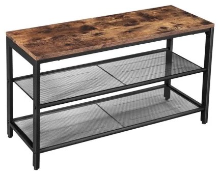 Cipős szekrény DAVOR barna/fekete