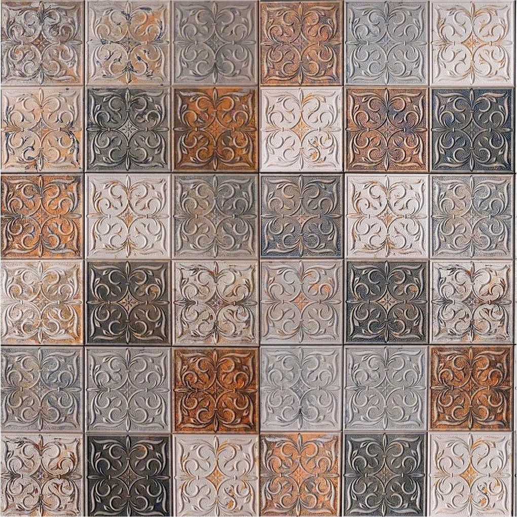 Fotótapéta Flizelin Fal a Hálószobába Ornamentális csempe 250x250 Ragasztó