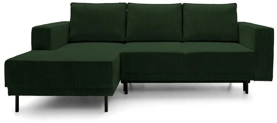Sarokkanapé Rodriguez mini (B) (sötétzöld + fekete). 1099137