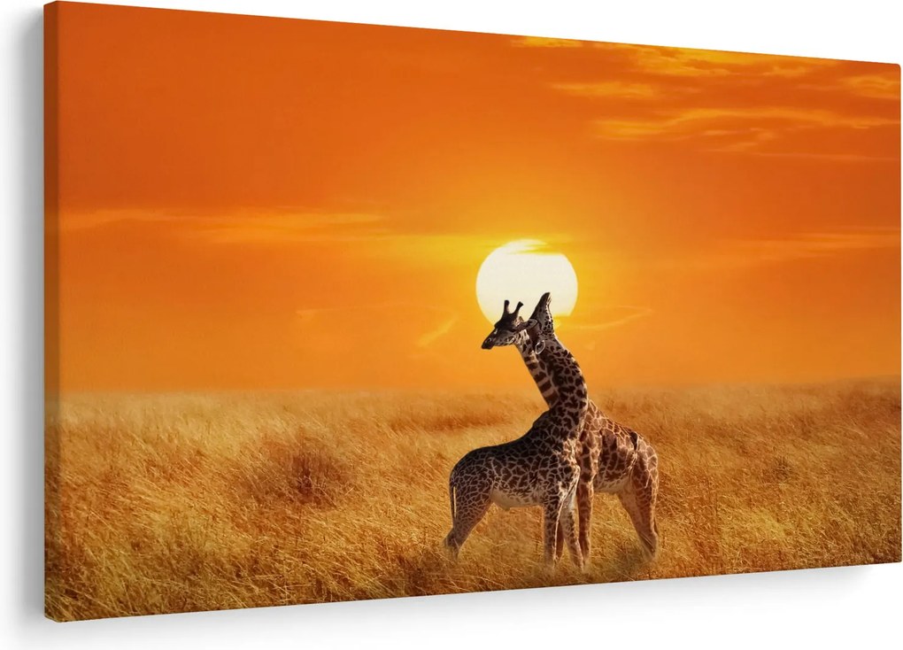 Kép - Zsiráfok a Serengeti Nemzeti Parkban (90x60 cm)
