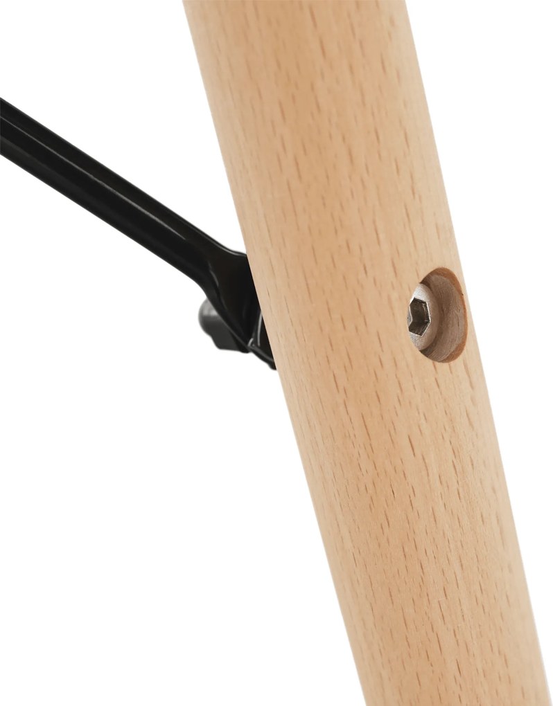 Étkezőasztal, fehér/bükk, átmérő 90 cm, GAMIN 2 NEW 90