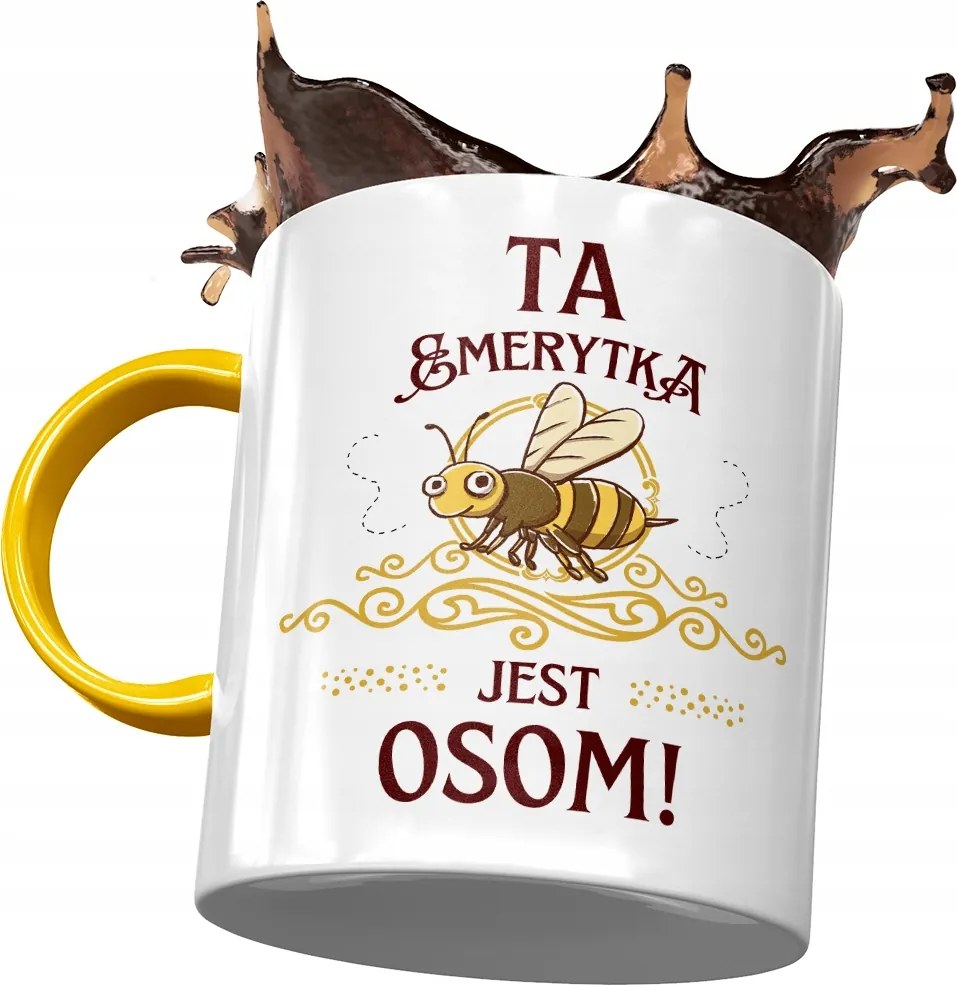 Sárga Bögre Nyugdíjasoknak Ez A Nyugdíjas Darázs! Nyomtatott Fotóval