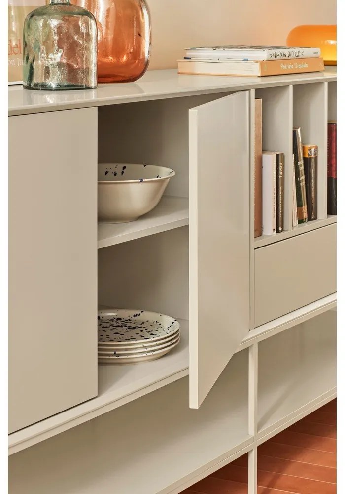 Fekete komód 220x98x45 cm Platt – Teulat