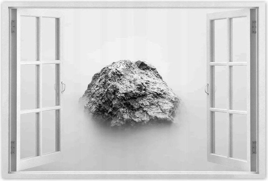 Poszterek 120x80 Fekete-fehér Szikla