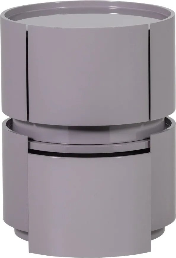 Világosszürke fényes éjjeliszekrény Lunex – WOOOD