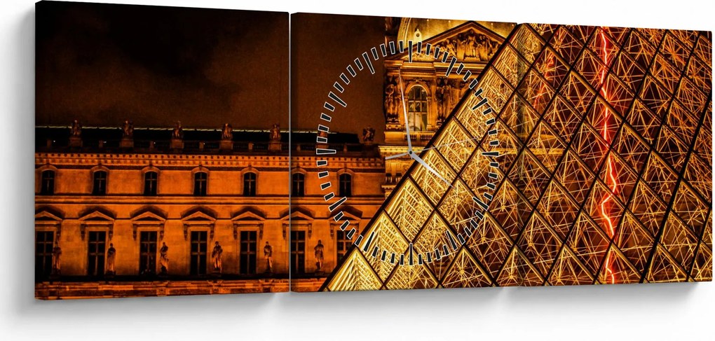 A párizsi Louvre képe (órával) (90x30 cm)
