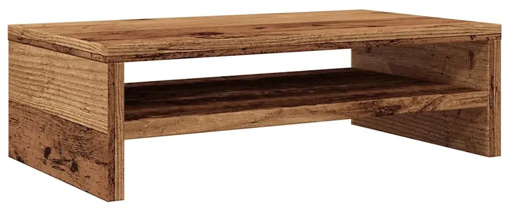 Régi fa forgácslap monitorállvány 42 x 24 x 13 cm
