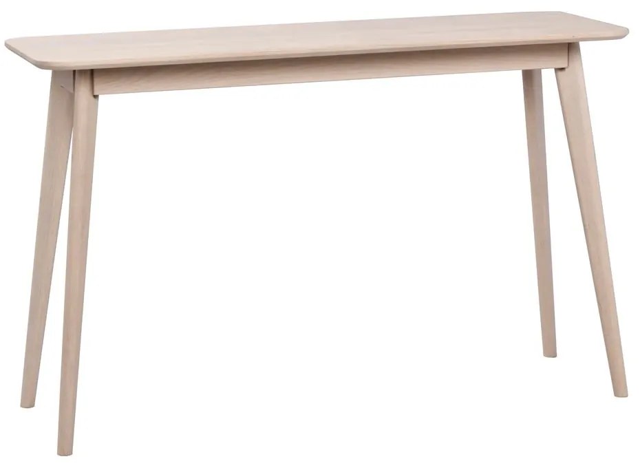 Natúr színű konzolasztal tölgyfa dekorral 120x40 cm Yumi - Rowico