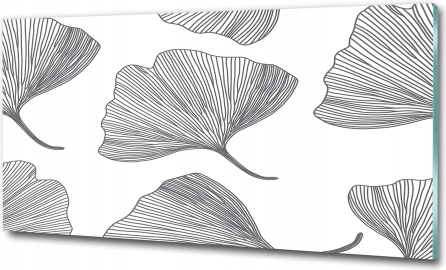 Fotó kép edzett üveg levelek minta 100x70