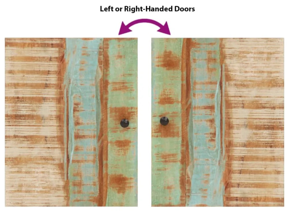 vidaXL 5 részes tömör újrahasznosított fa fürdőszobai bútorgarnitúra