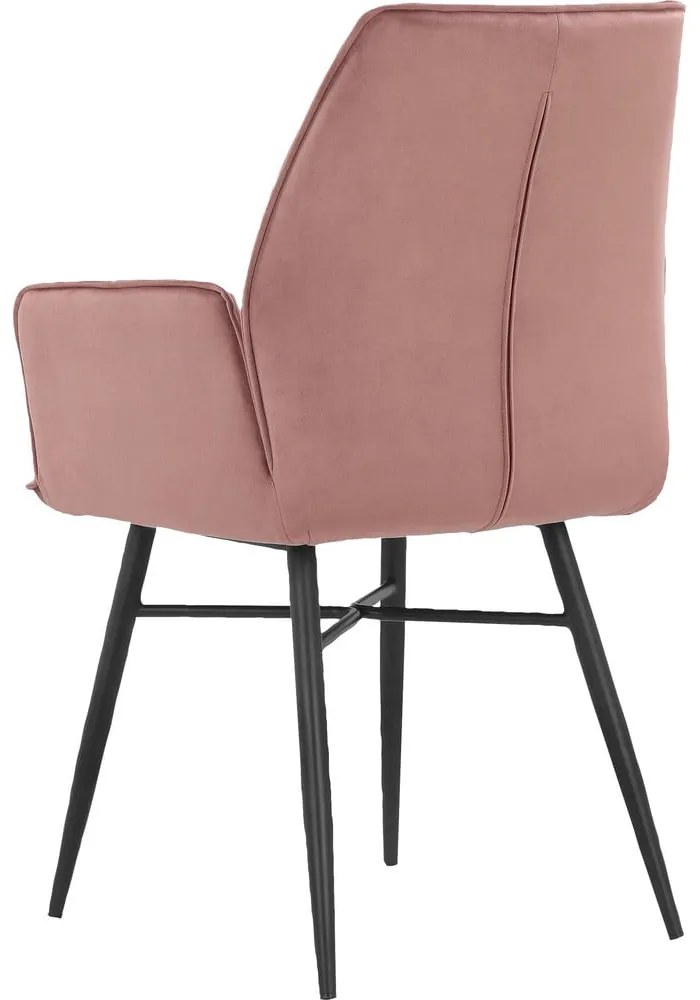 Világos rózsaszín kárpitozott étkezőfotel szett 2 db-os Anzo – Støraa