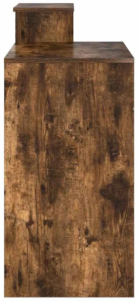 Asztal polcokkal Füstölt tölgy 106 x 40 x 88,5 cm Faanyag