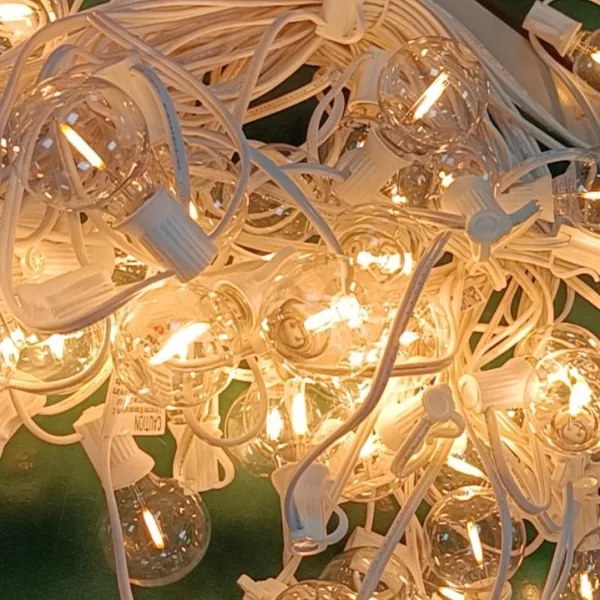 Brilagi - LED Kültéri dekoratív lánc GIRLAND 25xE12 20m fehér IP44 meleg fehér