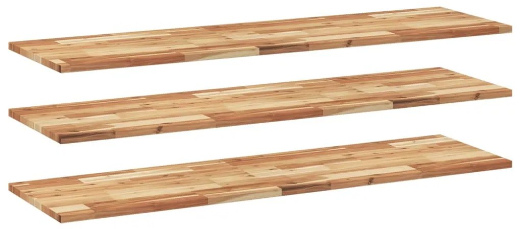 3 db olajbevonatú tömör akácfa függőpolc 160 x 40 x 2 cm