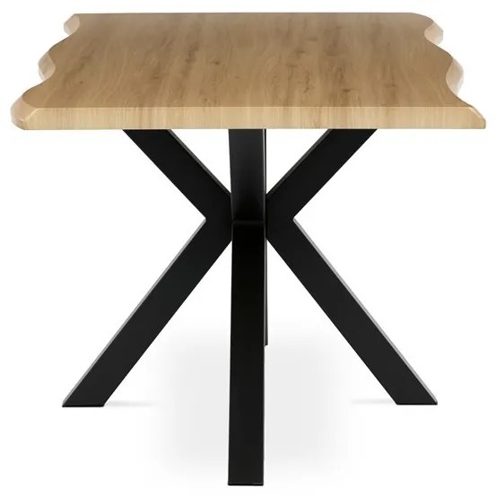 Étkezőasztal Vadtölgy/Fekete Színben. 180x90cm. HT-F4618 OLW