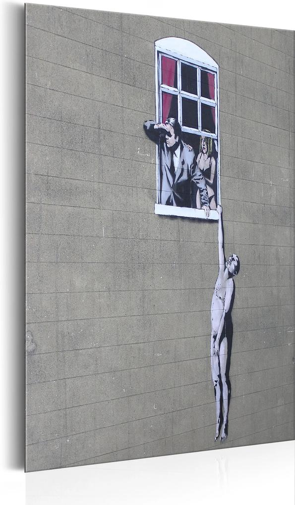 Plakát fémen - Well Hung Lover by Banksy [Allplate]