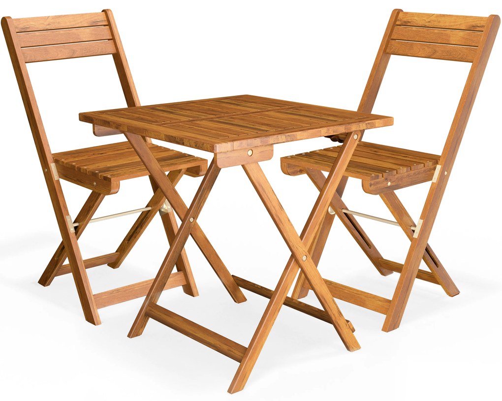 Casaria® Erkélygarnitúra - akác