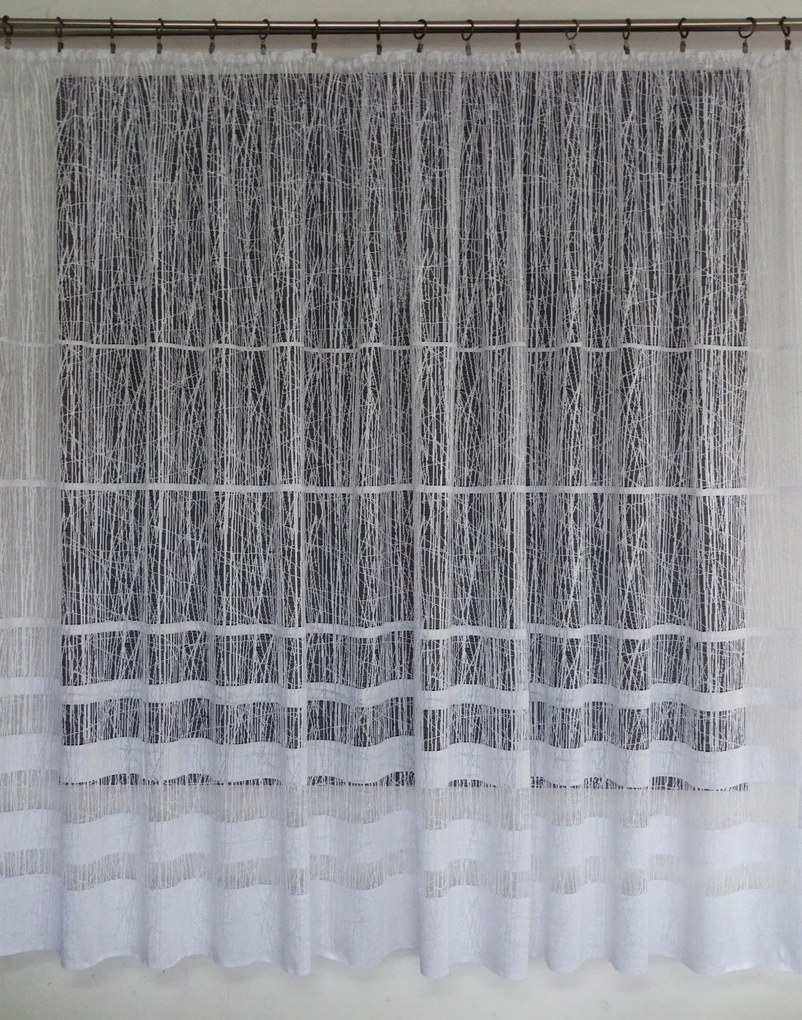 Mg Függöny jacquard 629/45 Fehér 220X250 K szalaggal