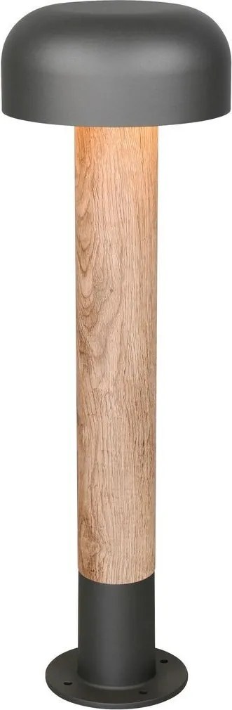 TRIO 562560135 FRASER Modern Kültéri Állólámpa Sötét Fa, Világos Fa E27 IP44
