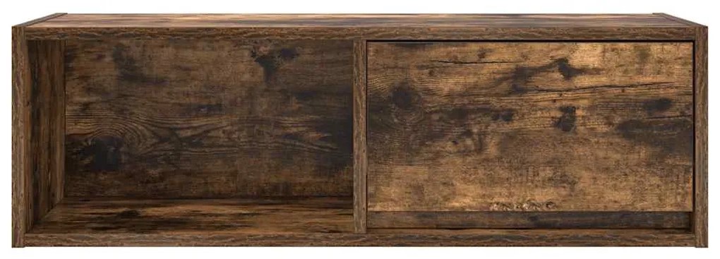 2 db füstös tölgy színű szerelt fa TV-szekrény 80x31x25,5 cm