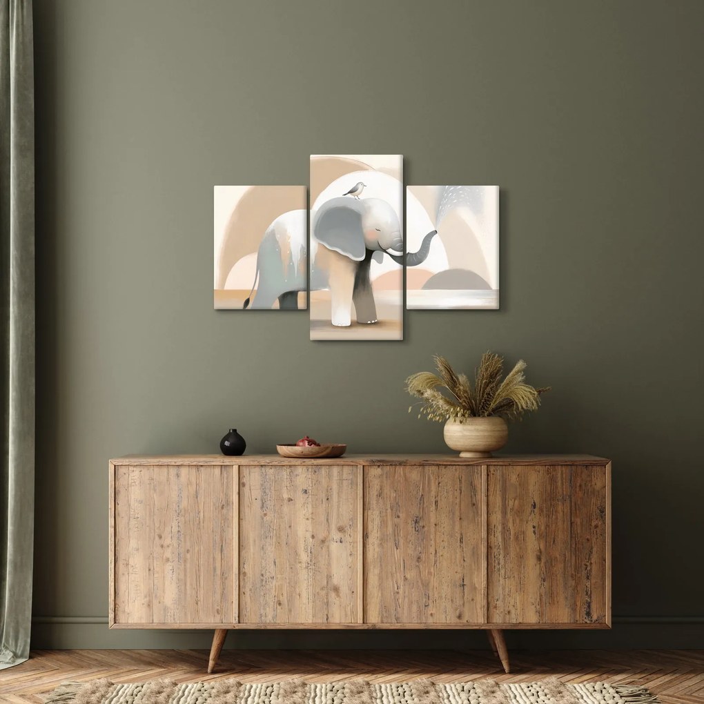 Kép - Elefánt pasztell színekben (90x60 cm)