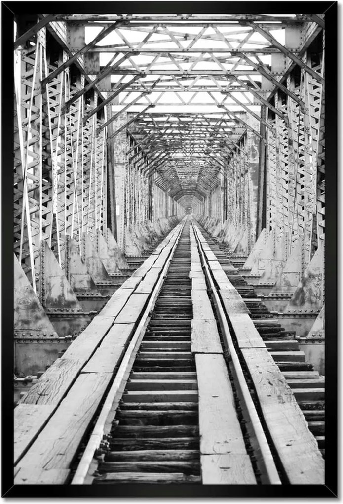 Poszterek keretben 40x60 Vasúti híd Vasút