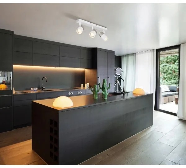 Globo 57851-3 - Spotlámpa BRISBON 3xGU10/25W/230V fehér/króm