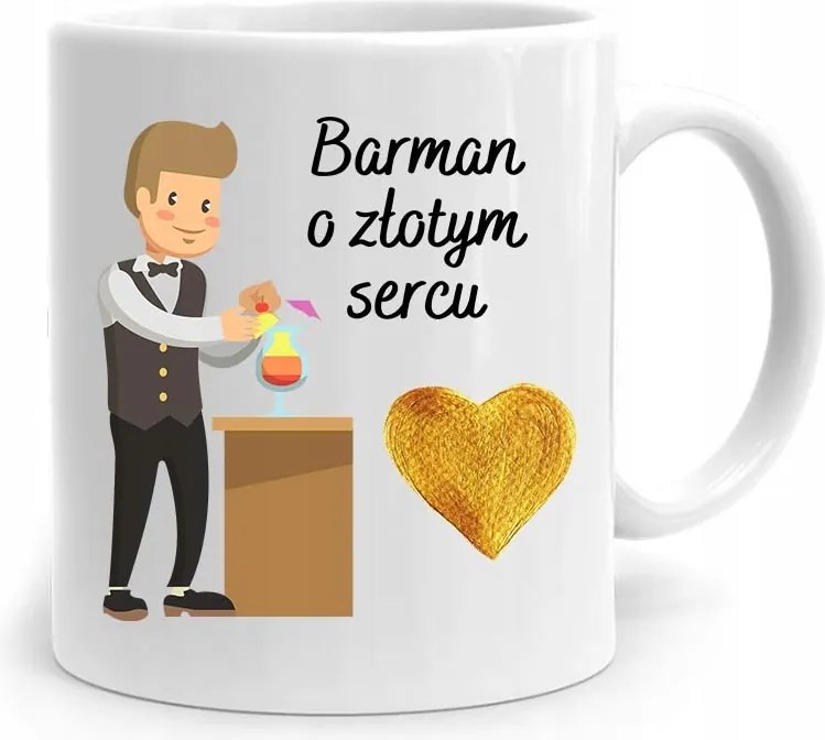 Ajándék Bögre Arany Szívű Csaposnak, fényképes nyomattal