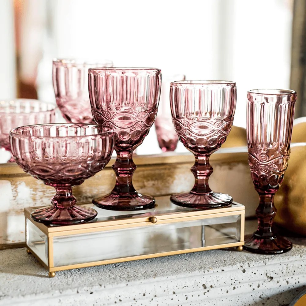 Pezsgőspohár készlet, 6db, 150 ml, rózsaszín, FREGATA TYP 4