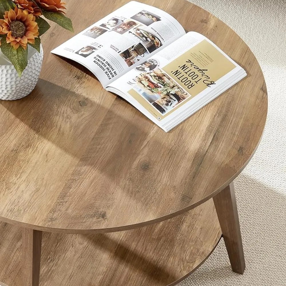 NORDIC dohányzóasztal, 80×45cm, barna Vasagle