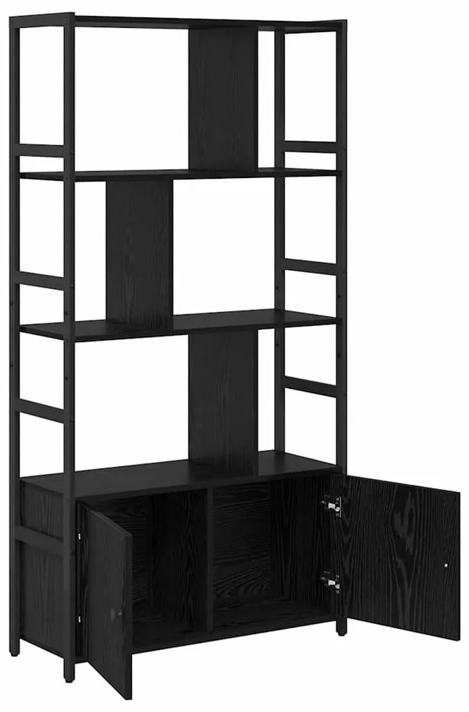 Könyvespolc Musta tammi 80 x 30 x 155.5 cm Faanyag