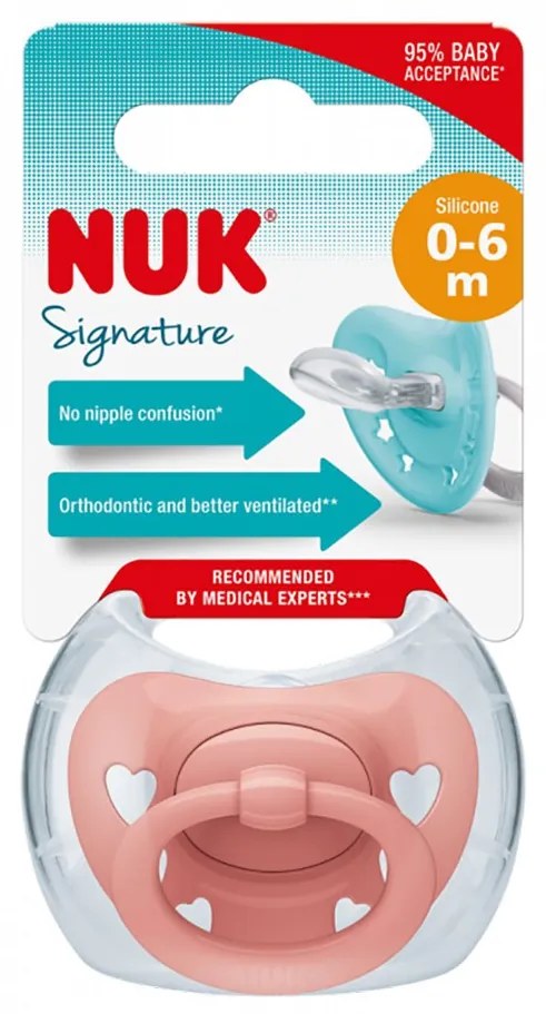 Baba cumi NUK Signature 0-6h zöld fehér, vel. 0-6 h