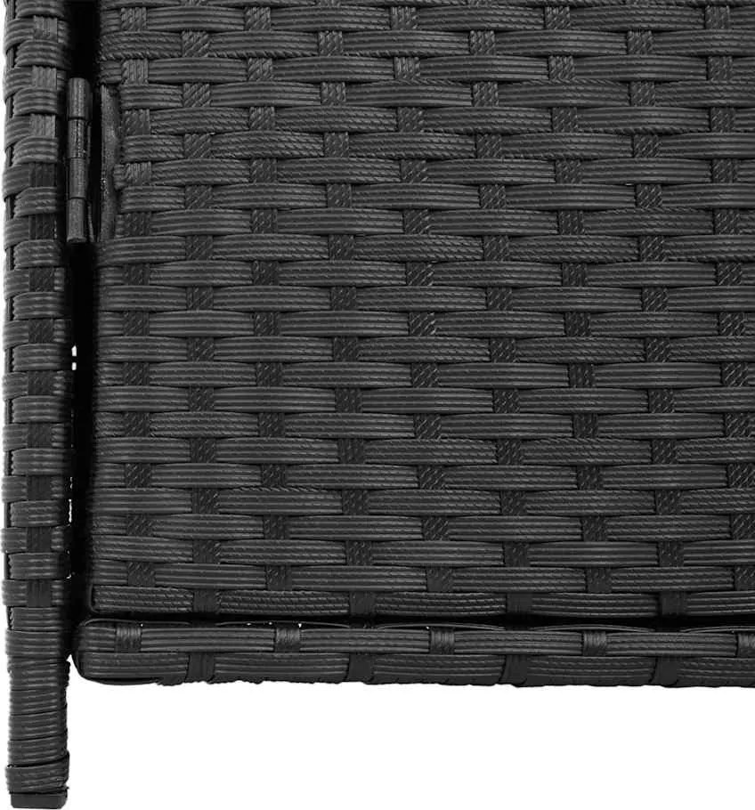 vidaXL fekete polyrattan kerti tárolószekrény 55 x 59 x 80 cm