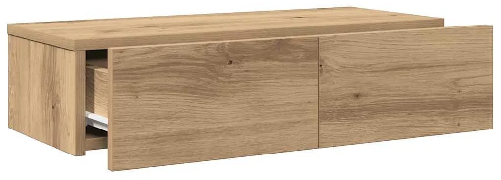 Falipolc fiókokkal artisian tölgy 60x26,5x15 cm műszaki fa