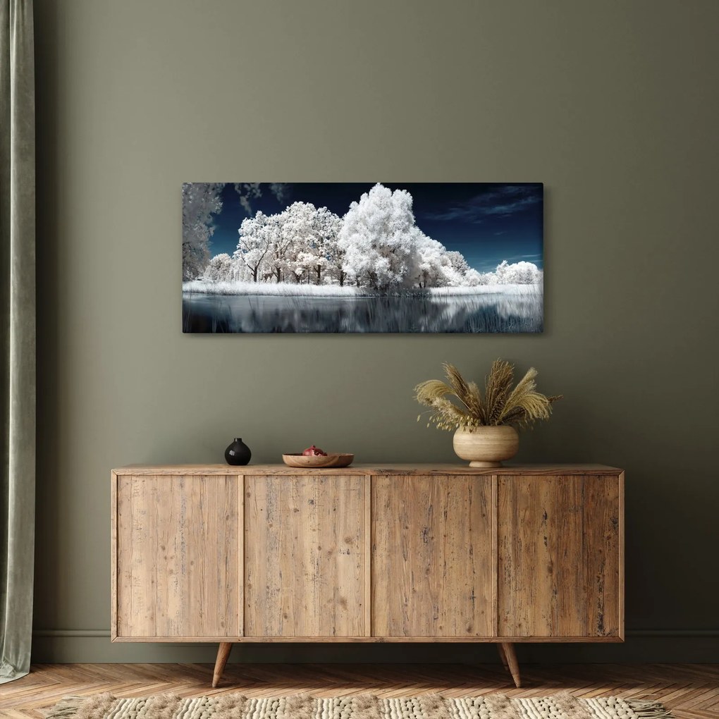 Kép - Hófehér fák (120x50 cm)