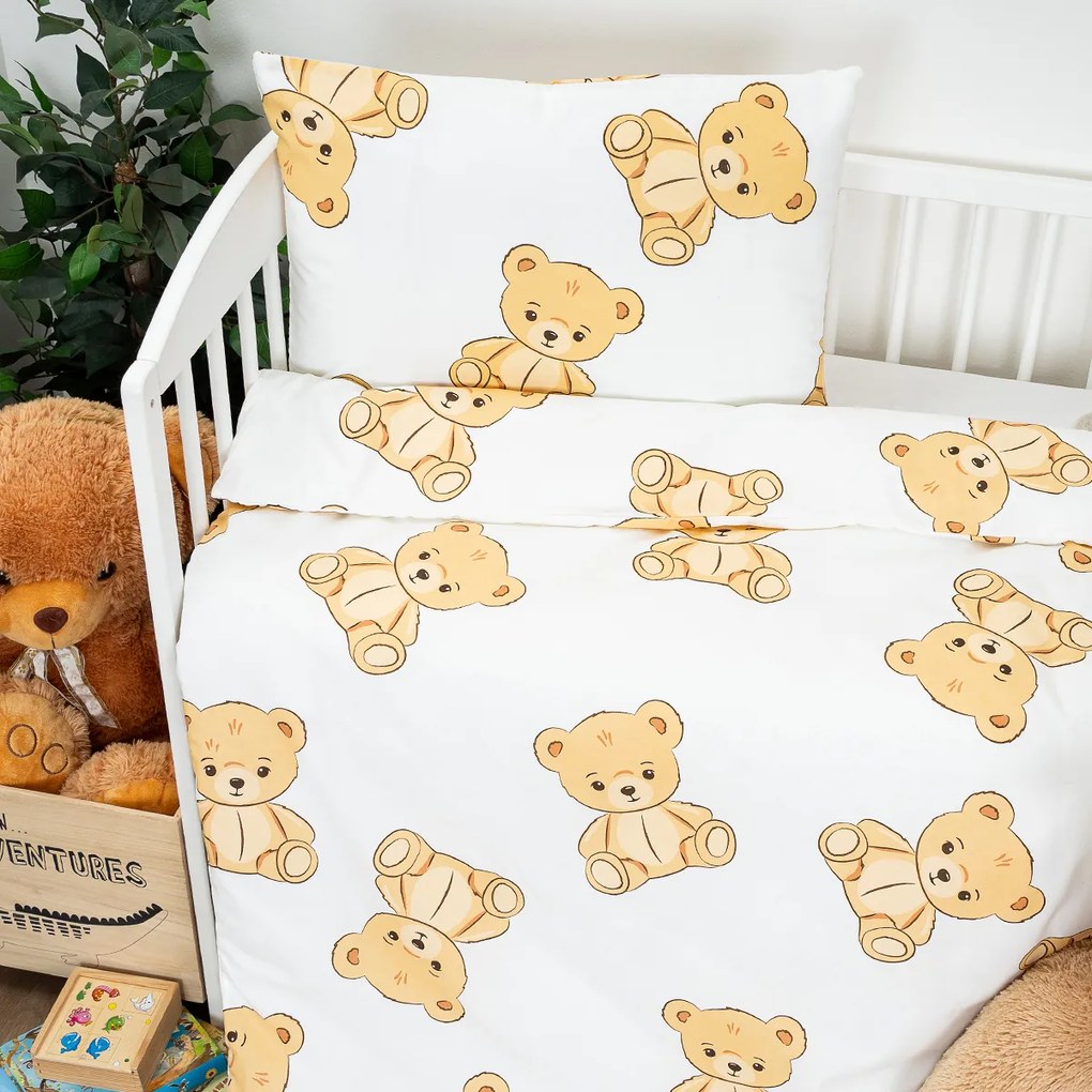 4Home Teddy gyerek pamut ágyneműhuzat kiságyba, 100 x 135 cm, 40 x 60 cm, 100 x 135 cm, 40 x 60 cm