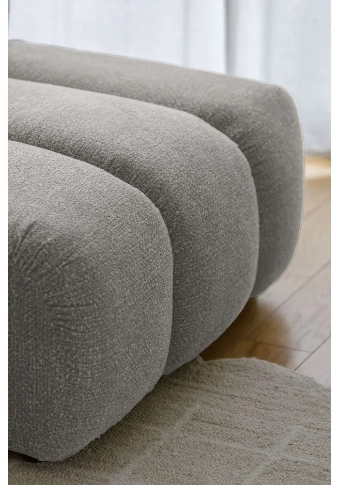 Világosszürke sarokkanapé (jobb oldali-heverő résszel) Shell – Miuform