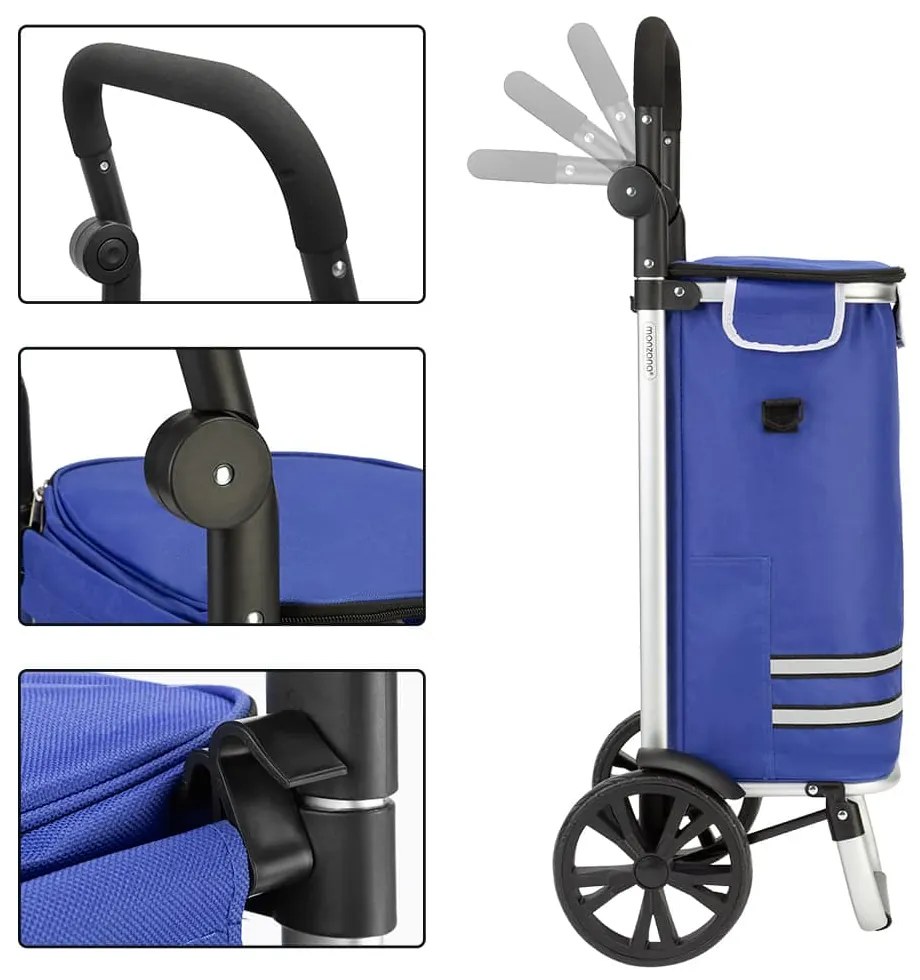monzana® Bevásárlókocsi 56 l - kék