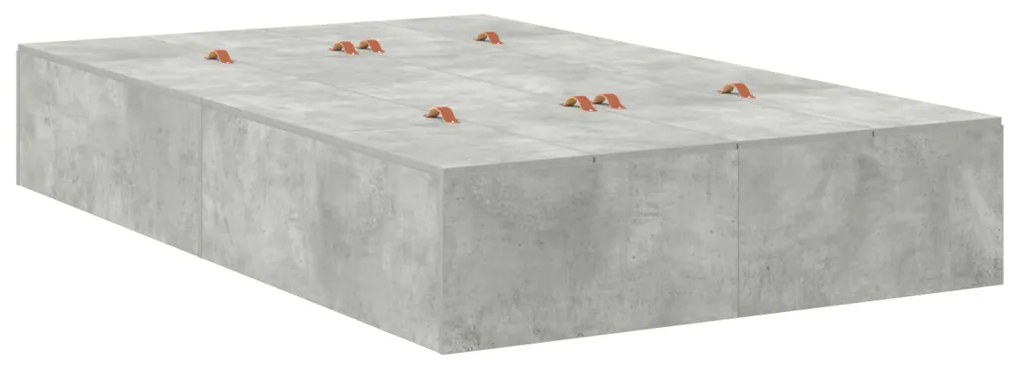 Tárolós Ágykeret Beton Szürke 120x200 cm