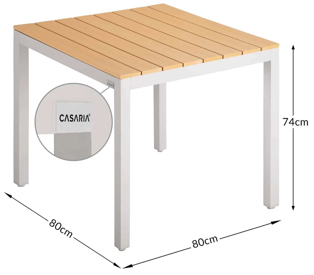 Casaria® Bern 1+4 alumínium kerti szett - szürke