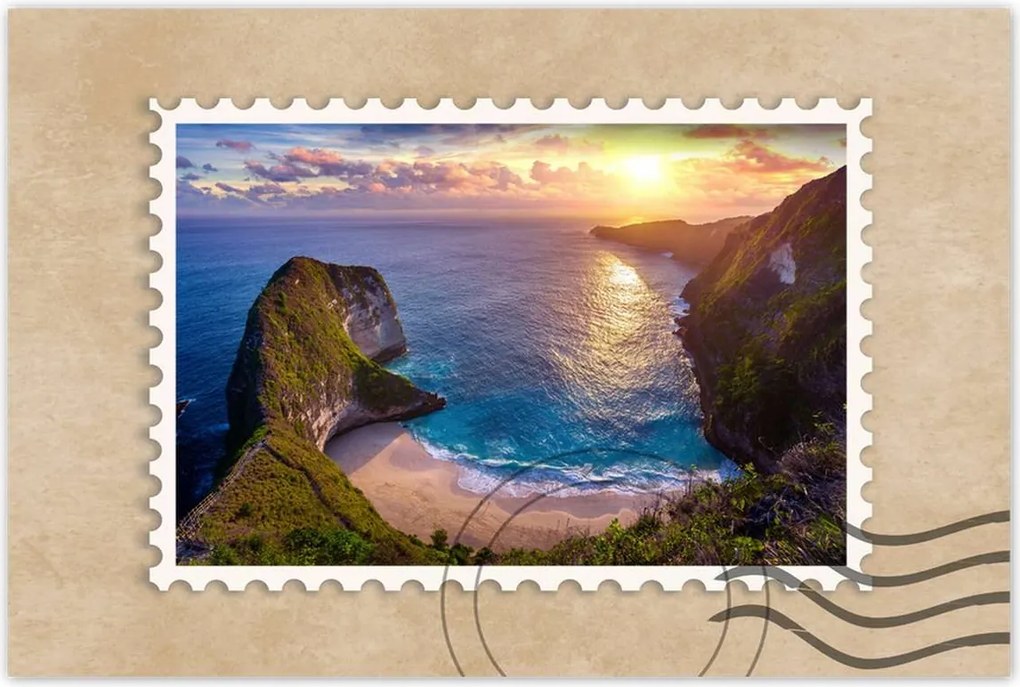 Poszterek 90x60 Naplemente a tengerparton