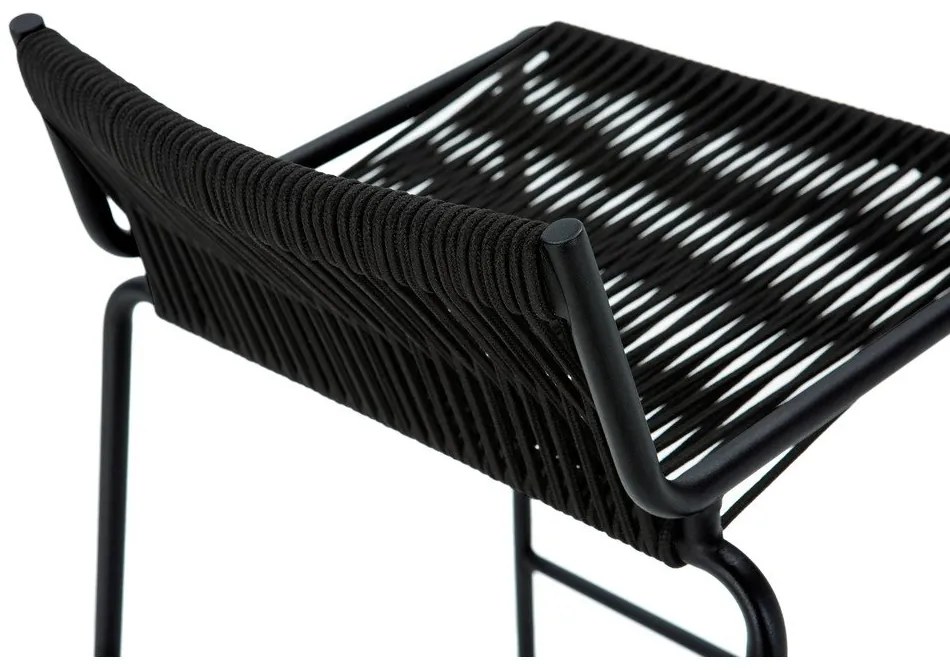 Fekete fém bárszék (ülésmagasság 65 cm) Emily – Marckeric