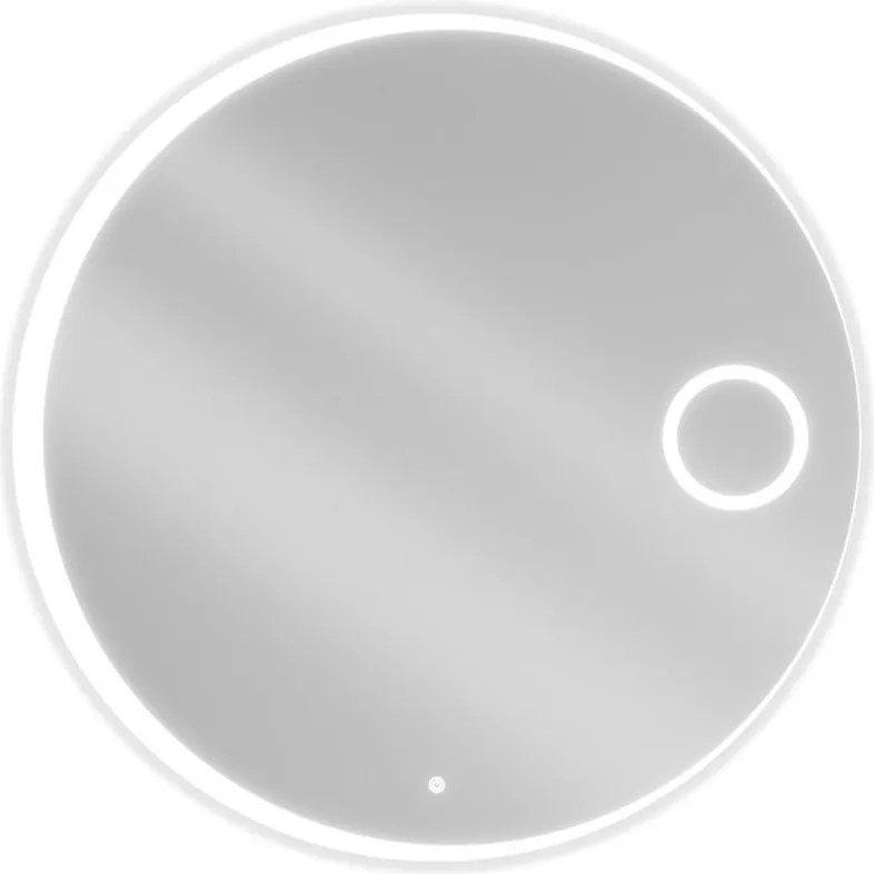 Mexen Ella fürdőszobai tükrös világítással kozmetikai tükörrel, kerek 100 cm, LED 6000K, páramentes - 9811-100-100-611-00