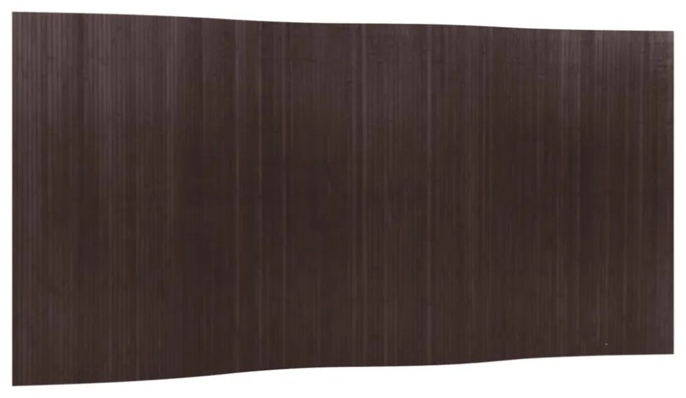 sötétbarna bambusz térelválasztó 165 x 400 cm