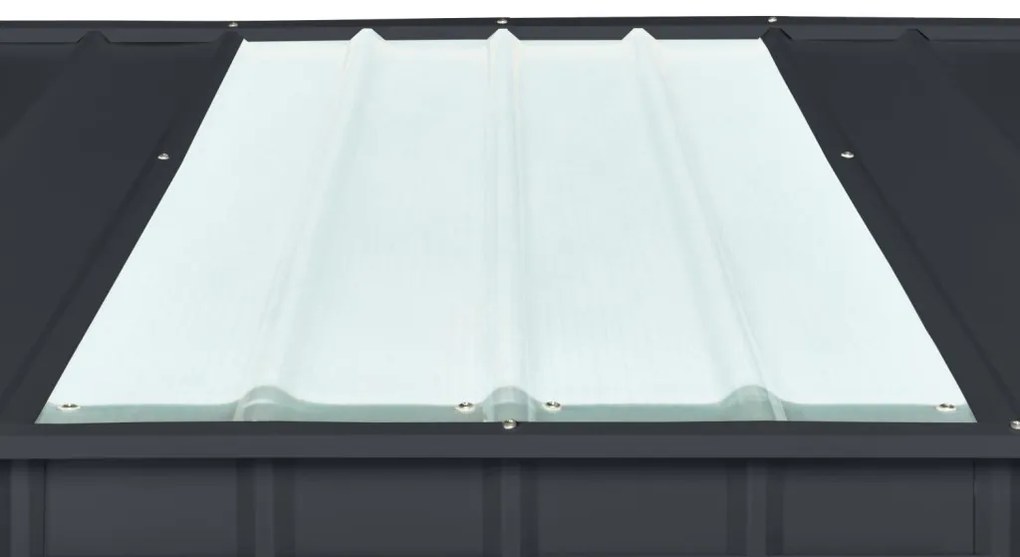 fém kerti ház GLOBEL 108 ANTRACIT + napfénytetővel LG2070