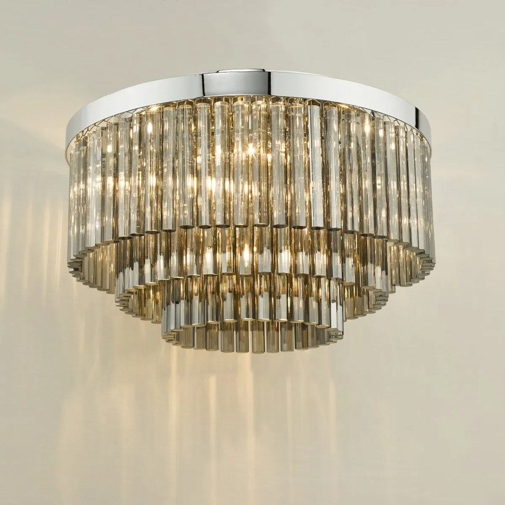 Dar Lighting glamour modern mennyezeti lámpa logan csiszolt króm darlog5410