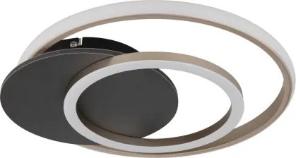 Globo 67331G-24 Mennyezeti lámpa MDF szürke matt, műanyag pezsgő színű matt, műanyag fehér, HxSzxM: 380x360x65mm, tartozék: LED 24W 230V, 3320lm forrás, 1100lm kimenet, 3000K