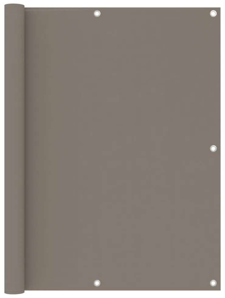 tópszínű oxford-szövet erkélyparaván 120 x 500 cm