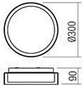 Redo 01-1453 - LED Fürdőszobai mennyezeti lámpa NAJI LED/12W/230V IP44